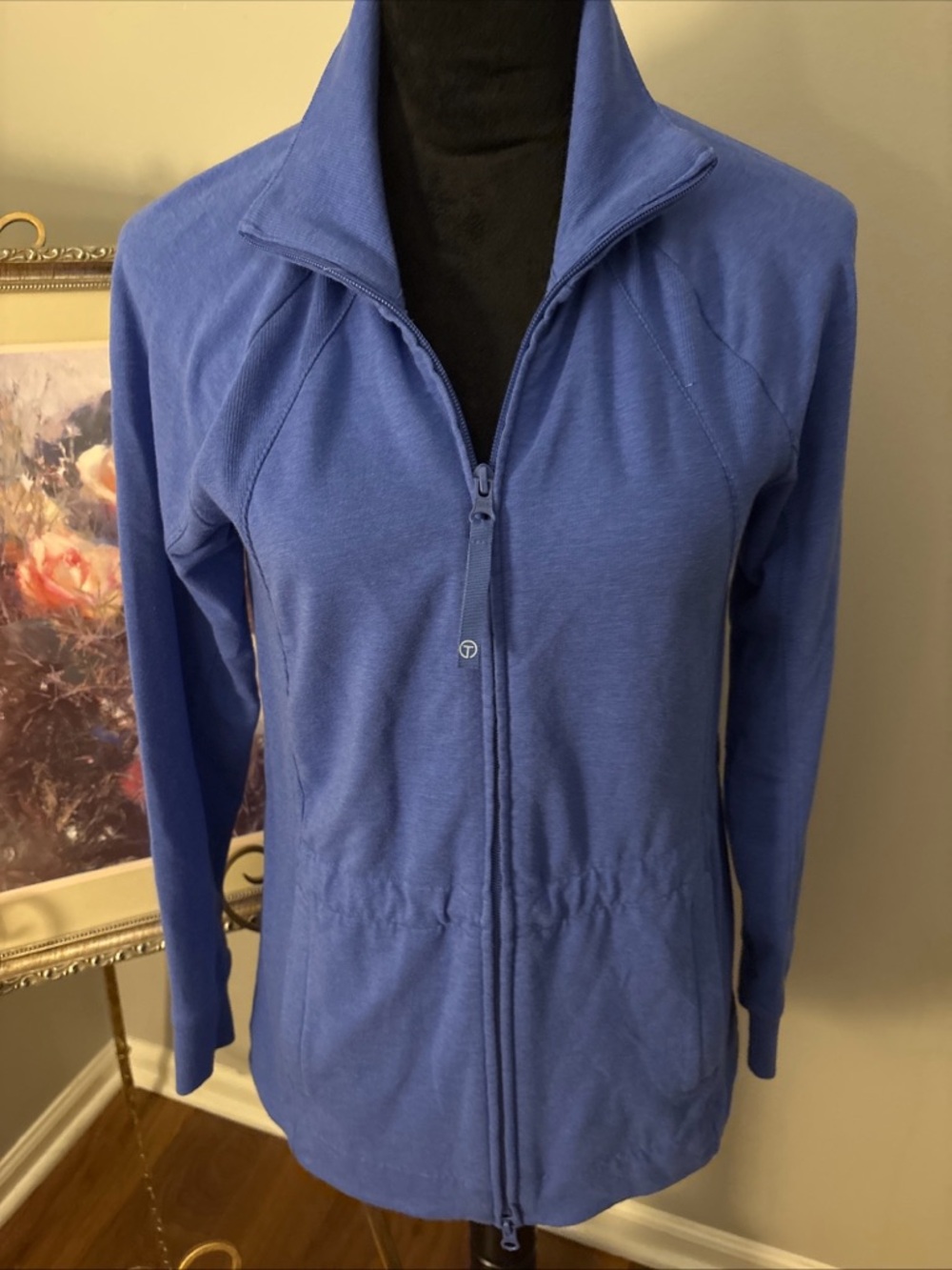 T by Talbots Womens Small Petite  Full Zip Lightweight Jacket with Pockets